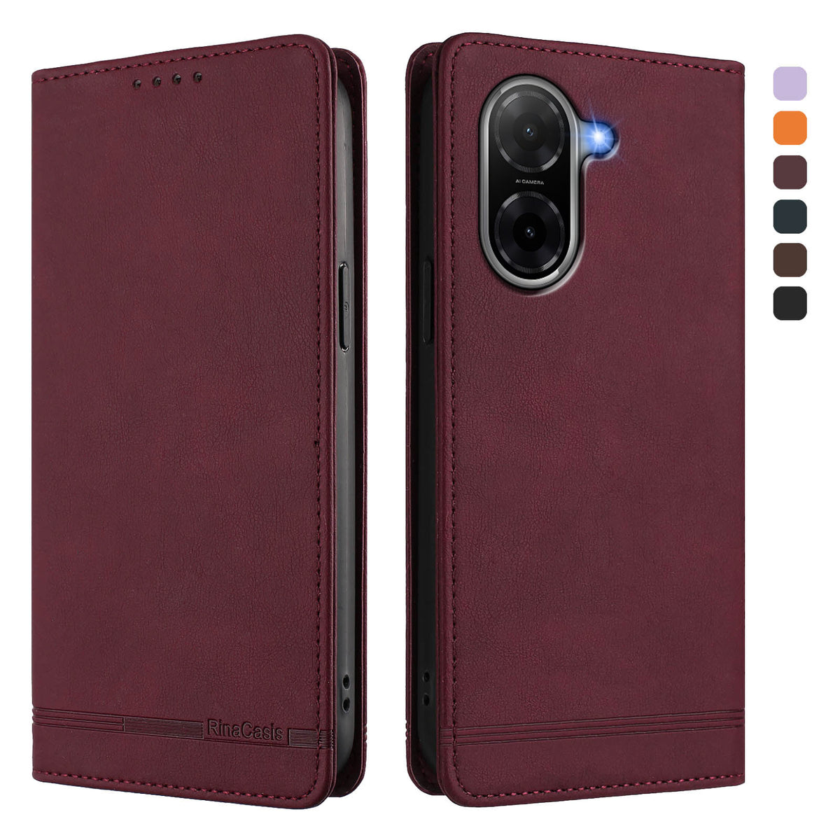 For Xiaomi Redmi A5 NFC (EU) (173.45mm) Case RINACASIS RC23 RFID Blocking Wallet Stand PU Leather Phone Cover