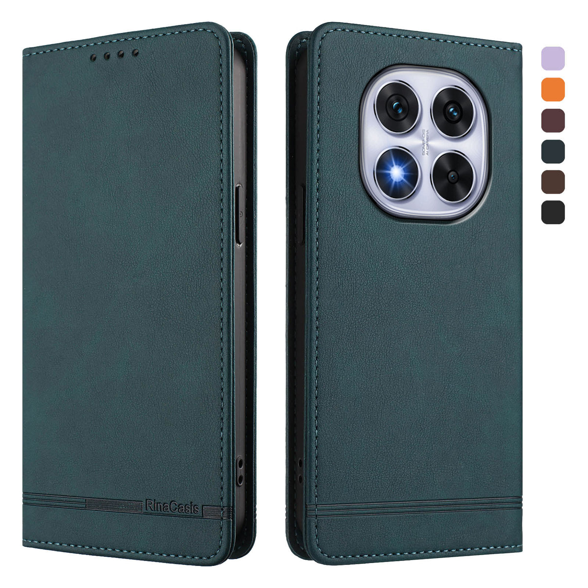 For Xiaomi Redmi Note 14 Pro+ 5G / Xiaomi Poco X7 5G / Xiaomi Redmi Note 14 Pro 5G Case RINACASIS RC23 RFID Blocking Wallet Stand PU Leather Phone Cover