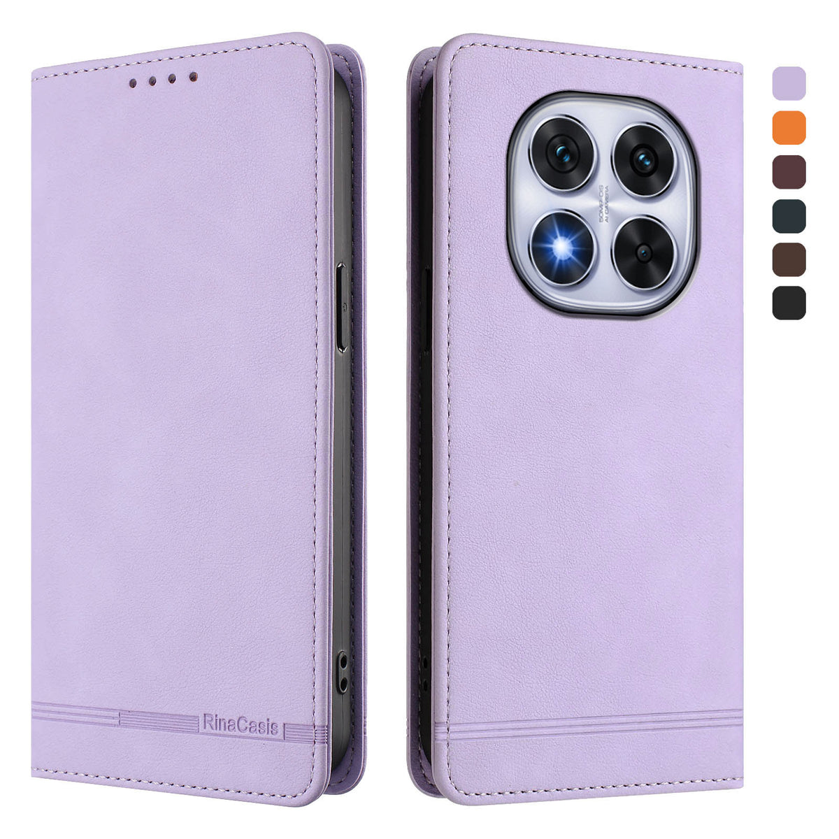 For Xiaomi Redmi Note 14 Pro+ 5G / Xiaomi Poco X7 5G / Xiaomi Redmi Note 14 Pro 5G Case RINACASIS RC23 RFID Blocking Wallet Stand PU Leather Phone Cover