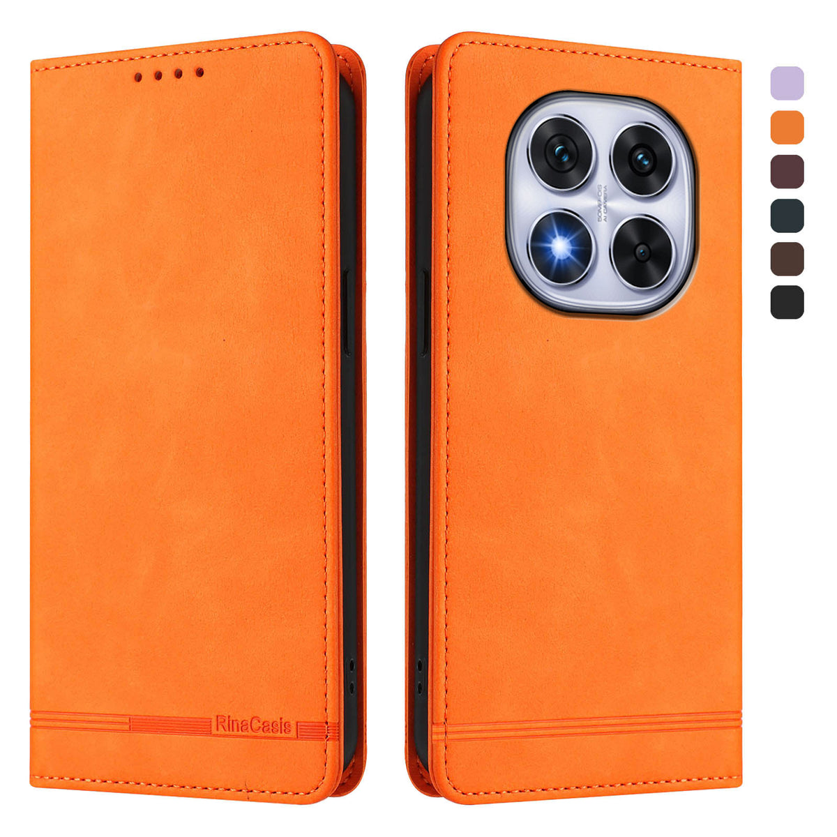 For Xiaomi Redmi Note 14 Pro+ 5G / Xiaomi Poco X7 5G / Xiaomi Redmi Note 14 Pro 5G Case RINACASIS RC23 RFID Blocking Wallet Stand PU Leather Phone Cover
