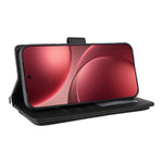 For Oppo Find X9 Pro 5G Leather Case Stand Wallet Phone Cover with Shoulder / Wrist Strap