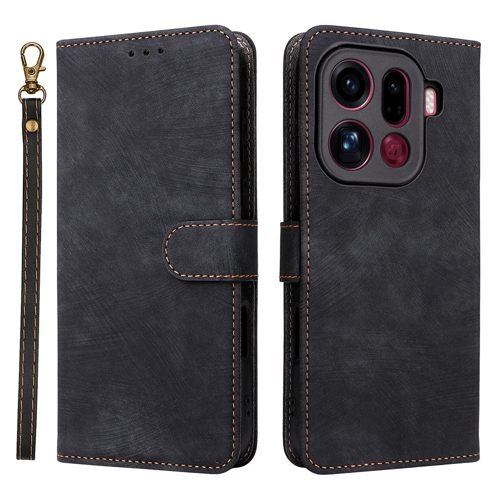 For Oppo Find X9 Pro 5G Case Wallet RFID Blocking PU Leather Phone Cover Stand with Strap