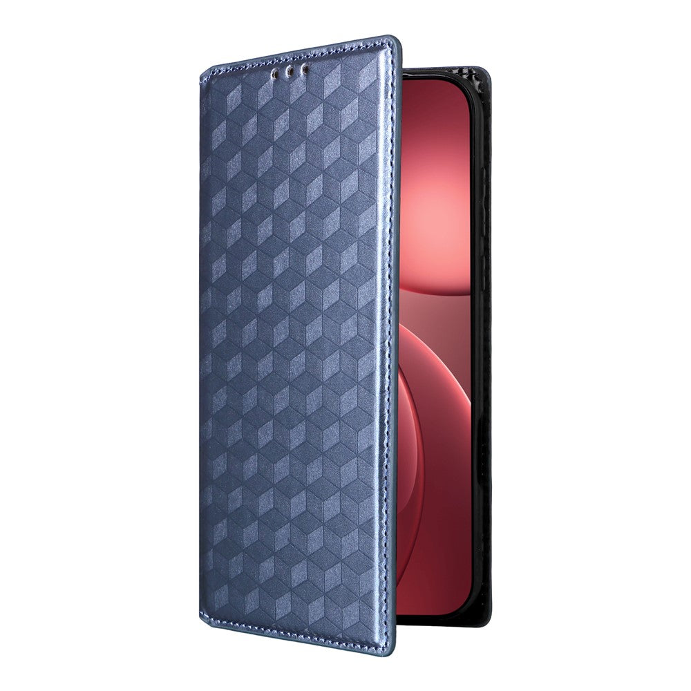 For Oppo Find X9 Pro 5G Case Wallet Rhombus Imprinted PU Leather Phone Cover