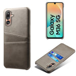 For Samsung Galaxy M36 5G Case Dual Card Slots PU Leather + Hard PC Phone Cover