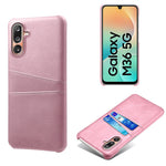 For Samsung Galaxy M36 5G Case Dual Card Slots PU Leather + Hard PC Phone Cover