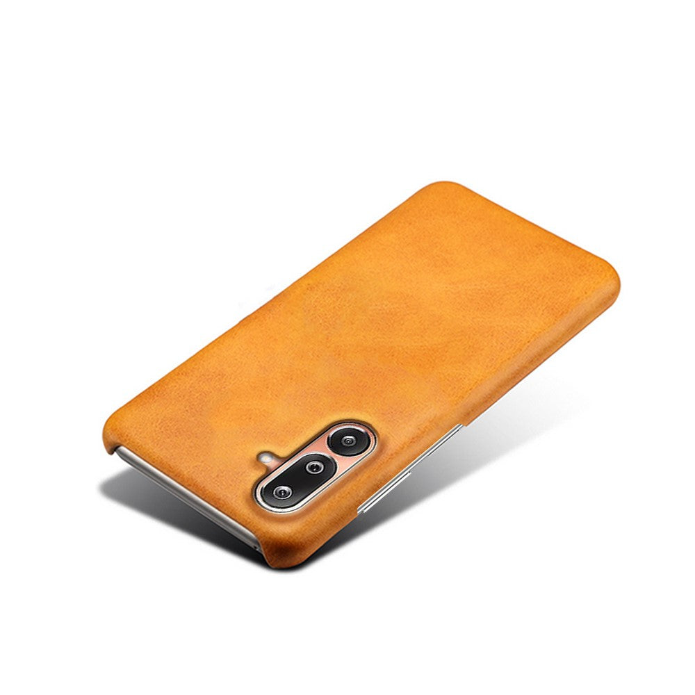For Samsung Galaxy M36 5G Case Calf Texture PU Leather Hard PC Protective Phone Cover