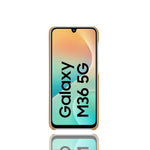 For Samsung Galaxy M36 5G Case Calf Texture PU Leather Hard PC Protective Phone Cover