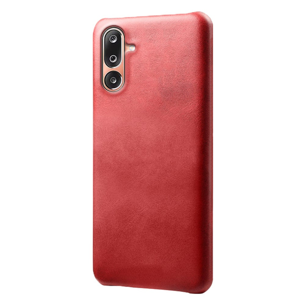 For Samsung Galaxy M36 5G Case Calf Texture PU Leather Hard PC Protective Phone Cover