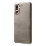 For Samsung Galaxy M36 5G Case Calf Texture PU Leather Hard PC Protective Phone Cover