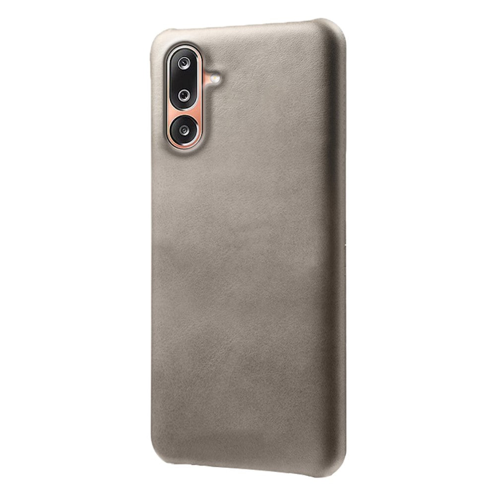 For Samsung Galaxy M36 5G Case Calf Texture PU Leather Hard PC Protective Phone Cover