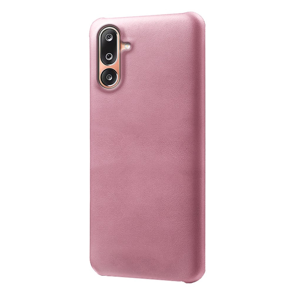 For Samsung Galaxy M36 5G Case Calf Texture PU Leather Hard PC Protective Phone Cover