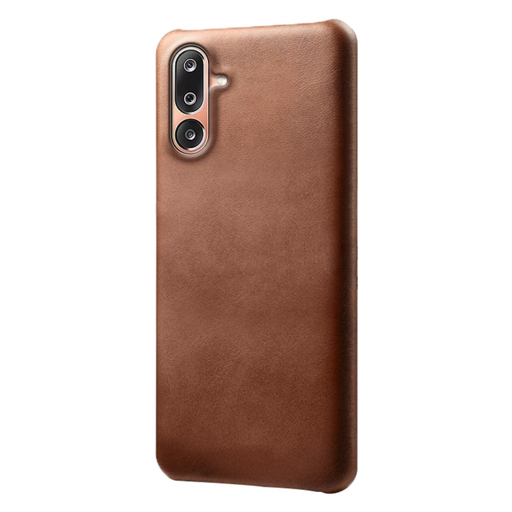 For Samsung Galaxy M36 5G Case Calf Texture PU Leather Hard PC Protective Phone Cover