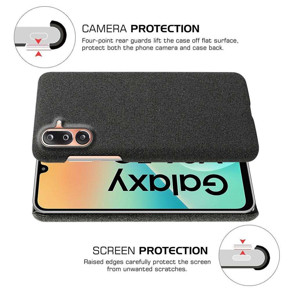 Til Samsung Galaxy M36 5G Telefoncover Stoftekstur Anti-ridse Beskyttende PC Bagcover