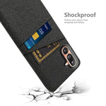 For Samsung Galaxy M36 5G Case Cloth + Hard PC Phone Cover with Dual Card Slots