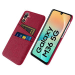 For Samsung Galaxy M36 5G Case Cloth + Hard PC Phone Cover with Dual Card Slots