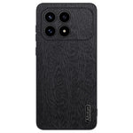 For Xiaomi Redmi K90 5G / Poco F8 Pro 5G Case Wood Texture PU Leather Coated PC TPU Phone Cover