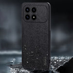 For Xiaomi Redmi K90 5G / Poco F8 Pro 5G Case Wood Texture PU Leather Coated PC TPU Phone Cover