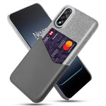 OnePlus Nord 5 5G / Ace 5 Ultra 5G-etui i PU-læder med stoftekstur, hårdt PC-mobilcover med kortholder