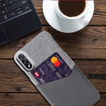 OnePlus Nord 5 5G / Ace 5 Ultra 5G-etui i PU-læder med stoftekstur, hårdt PC-mobilcover med kortholder