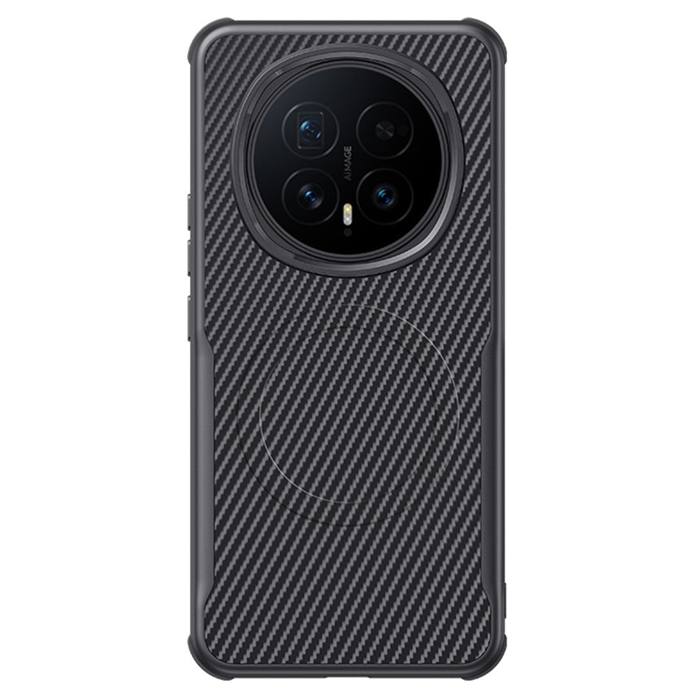For Honor Magic8 5G Magnetic Case Carbon Fiber PU + PC + Silicone Protective Cover