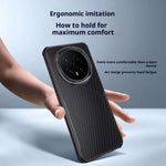 For Honor Magic8 5G Magnetic Case Carbon Fiber PU + PC + Silicone Protective Cover