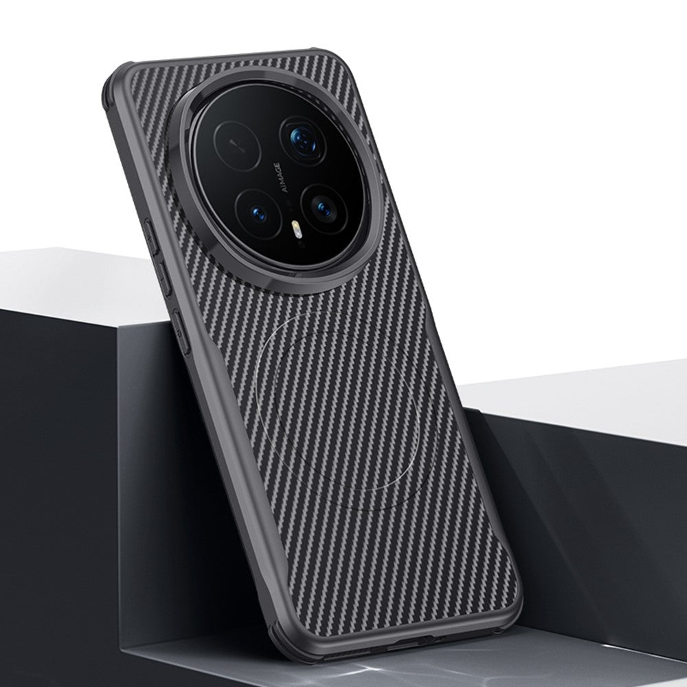 For Honor Magic8 Pro 5G Magnetic Case Carbon Fiber PU + PC + Silicone Protective Cover