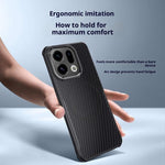 For Oppo Find X9 5G Magnetic Case Carbon Fiber PU + PC + Silicone Protective Cover