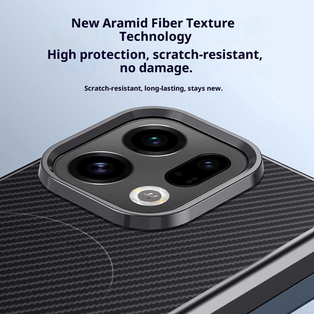 For Oppo Find X9 5G Magnetic Case Carbon Fiber PU + PC + Silicone Protective Cover