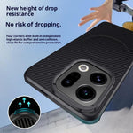 For Oppo Find X9 Pro 5G Magnetic Case Carbon Fiber PU + PC + Silicone Protective Cover