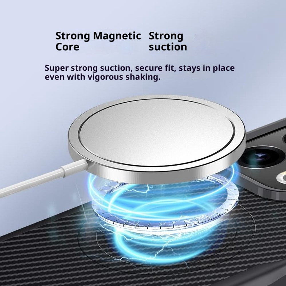 For Oppo Find X9 Pro 5G Magnetic Case Carbon Fiber PU + PC + Silicone Protective Cover