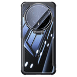 For Honor Magic8 Pro 5G Case PC + TPU Clear Phone Shell with Glass Lens Cover Kickstand