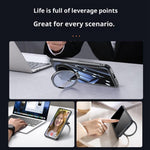 For Honor Magic8 Pro 5G Case PC + TPU Clear Phone Shell with Glass Lens Cover Kickstand