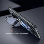 For Honor Magic8 Pro 5G Case PC + TPU Clear Phone Shell with Glass Lens Cover Kickstand