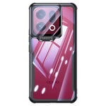 For Oppo Find X9 5G Case PC + TPU Clear Phone Shell with Glass Lens Cover Kickstand