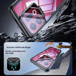 For Oppo Find X9 5G Case PC + TPU Clear Phone Shell with Glass Lens Cover Kickstand