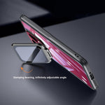 For Oppo Find X9 5G Case PC + TPU Clear Phone Shell with Glass Lens Cover Kickstand