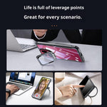 For Oppo Find X9 5G Case PC + TPU Clear Phone Shell with Glass Lens Cover Kickstand