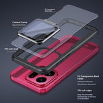 For Oppo Find X9 Pro 5G Case PC + TPU Clear Phone Shell with Glass Lens Cover Kickstand