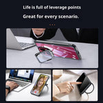 For Oppo Find X9 Pro 5G Case PC + TPU Clear Phone Shell with Glass Lens Cover Kickstand