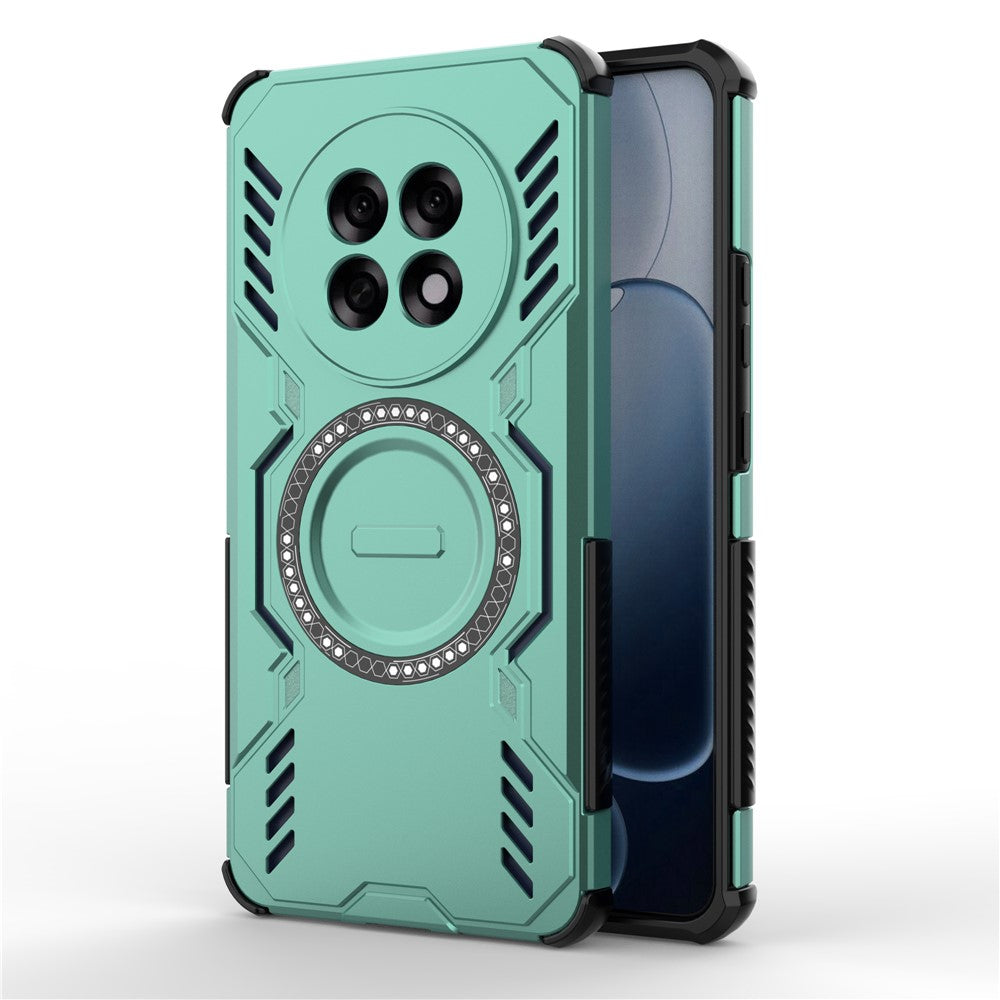 For Oppo F31 Pro+ 5G Magnetic Case Butterfly Armor Hollow Heat Dissipation PC + TPU Phone Cover