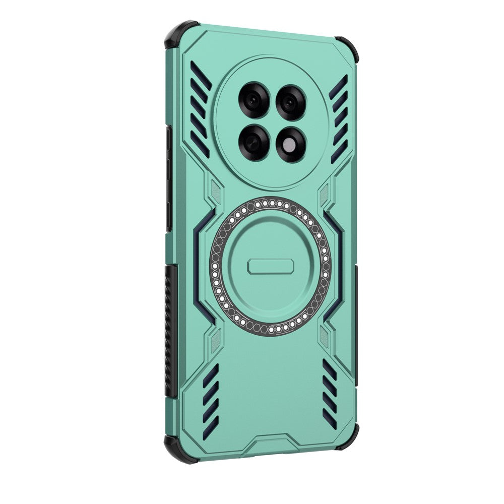 For Oppo F31 Pro+ 5G Magnetic Case Butterfly Armor Hollow Heat Dissipation PC + TPU Phone Cover