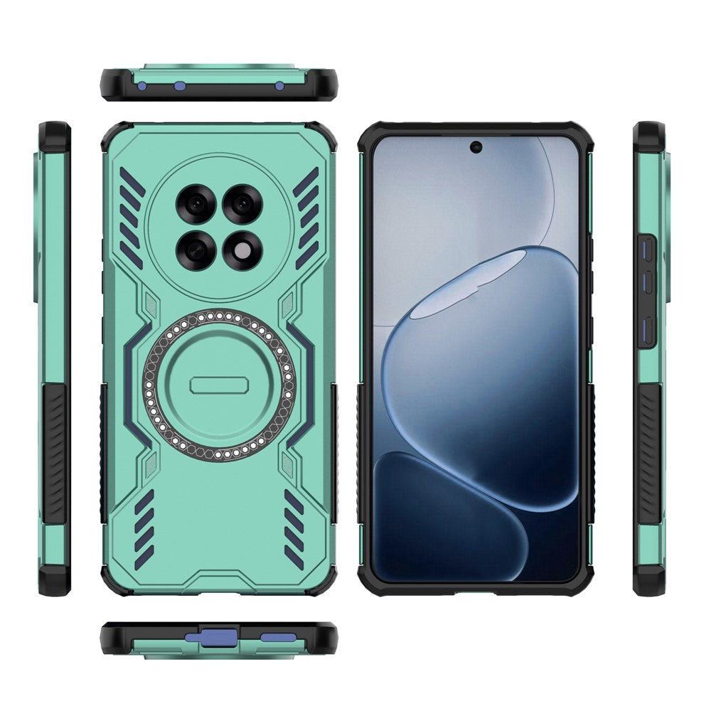 For Oppo F31 Pro+ 5G Magnetic Case Butterfly Armor Hollow Heat Dissipation PC + TPU Phone Cover