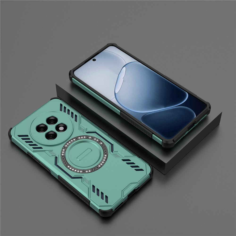 For Oppo F31 Pro+ 5G Magnetic Case Butterfly Armor Hollow Heat Dissipation PC + TPU Phone Cover