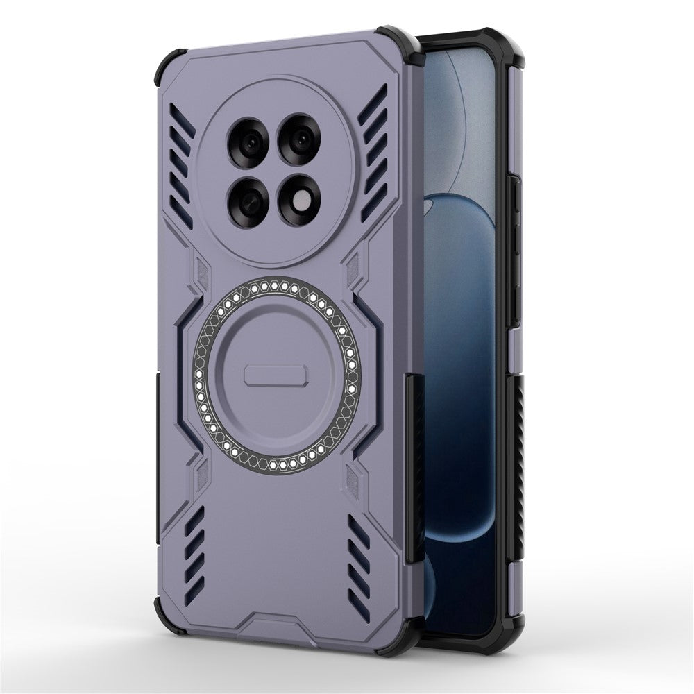For Oppo F31 Pro+ 5G Magnetic Case Butterfly Armor Hollow Heat Dissipation PC + TPU Phone Cover
