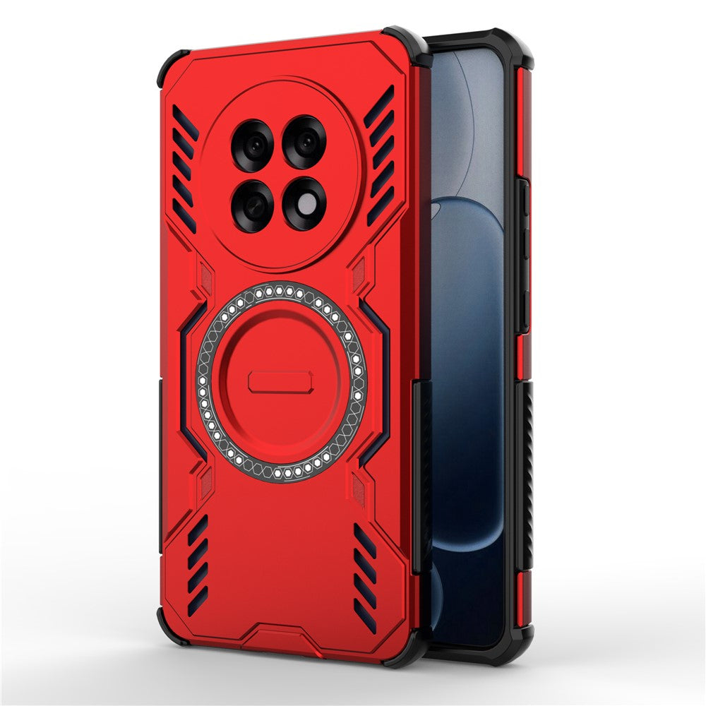 For Oppo F31 Pro+ 5G Magnetic Case Butterfly Armor Hollow Heat Dissipation PC + TPU Phone Cover