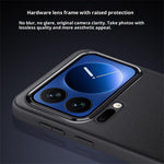 For Xiaomi 17 Pro Case Shockproof Airbag Leather Coated Silicone Phone Cover with Hardware Lens Frame