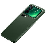 For Xiaomi 17 Pro Case Shockproof Airbag Leather Coated Silicone Phone Cover with Hardware Lens Frame