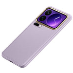 For Xiaomi 17 Pro Case Shockproof Airbag Leather Coated Silicone Phone Cover with Hardware Lens Frame