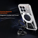 For Xiaomi Redmi K90 5G / Poco F8 Pro 5G Case Magnetic Kickstand Hollow Heat Dissipation Silicone + PC + Metal Bumper Phone Cover