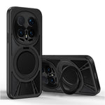 Etui til Honor Magic8 Pro 5G med magnetisk stativ, hul varmeafledning, silikone + PC + metalstødabsorberende kant, mobilcover